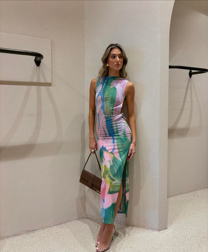 VELMORA BABYSHOWER | Pastel Maxi Dress