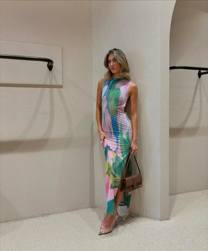 VELMORA BABYSHOWER | Pastel Maxi Dress